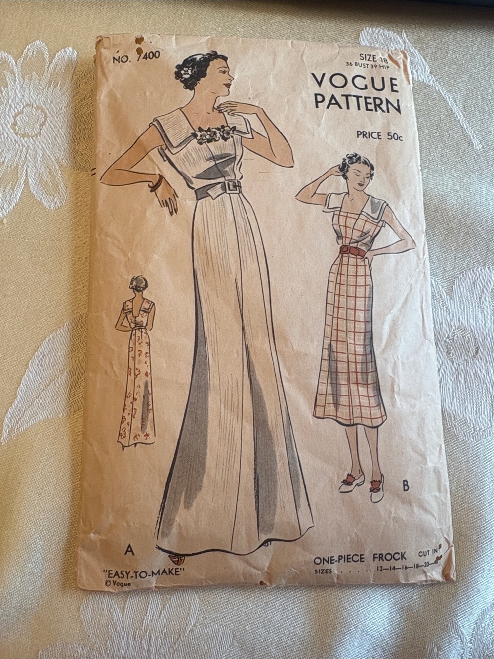 Vintage Vogue Women’s Maxi Dress Pattern
